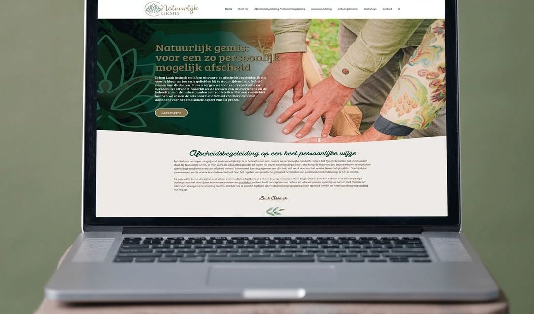 portfolio website Natuurlijk Gemis