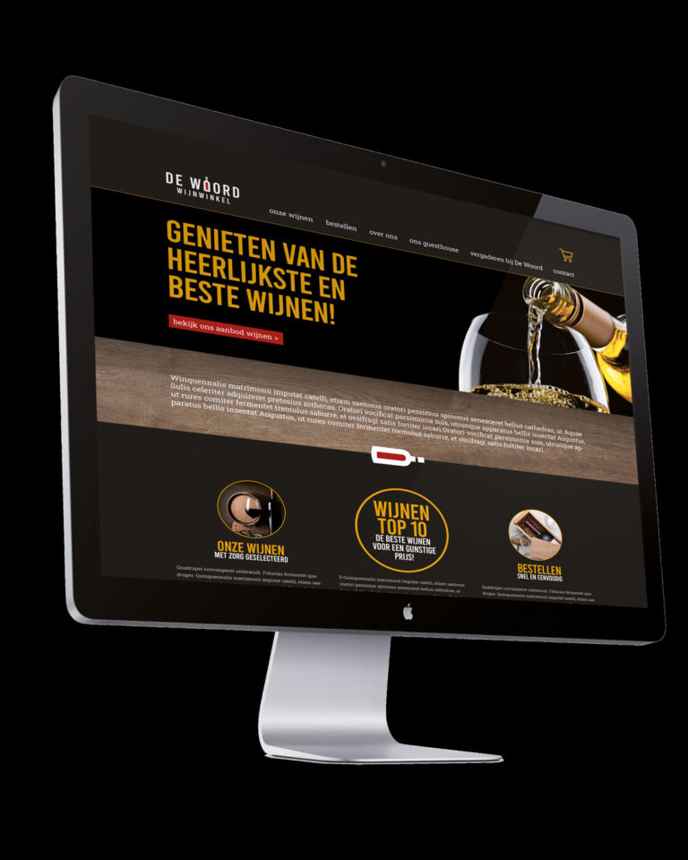 De Woord wijnwinkel website