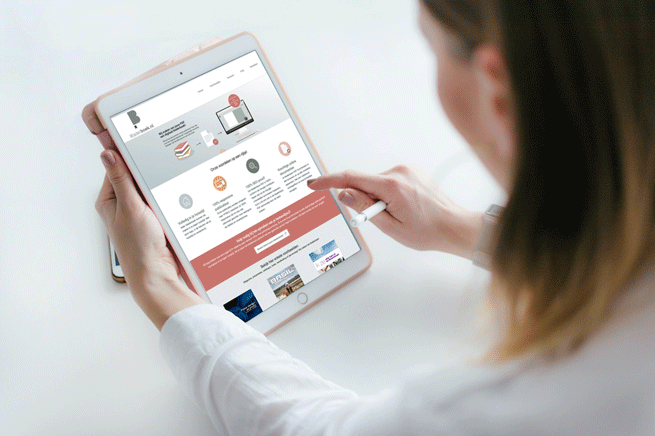 Bladerboek website op tablet