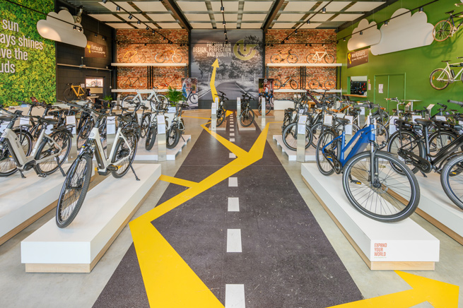 Unique Bikes interieur showroom