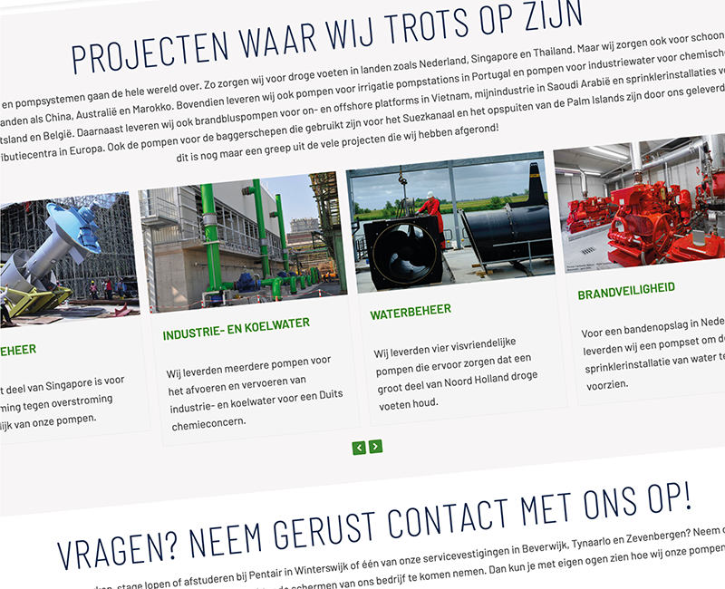 Pentair website employer branding